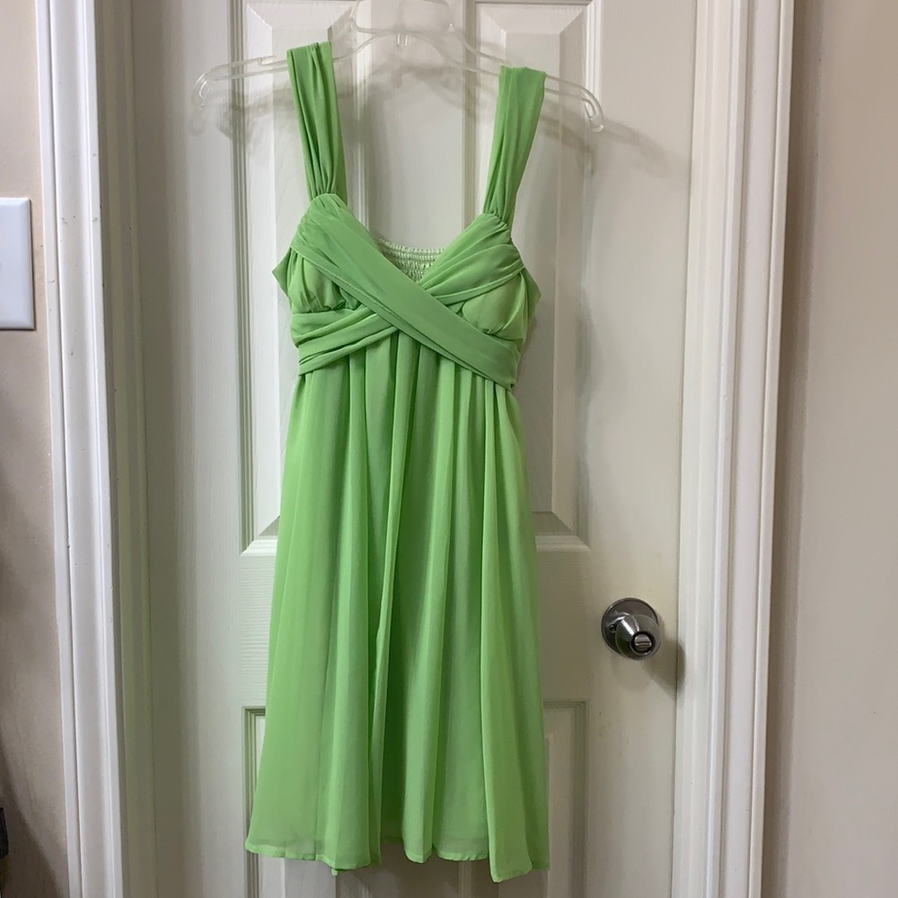 Green lined dress